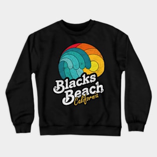 Blacks Beach California Surfing Surf Sunset Wave Crewneck Sweatshirt